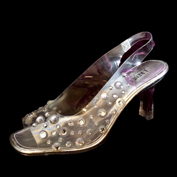 Vintage J. Renee See Through Cinderella Shoes Sz. 8 - Picture 6 of 13